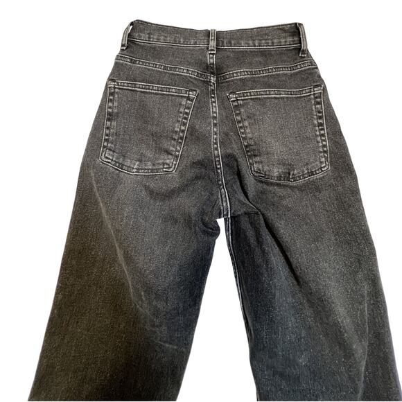 Everlane Jeans Size 24 High Waist Straight  Black High Rise - Picture 11 of 12